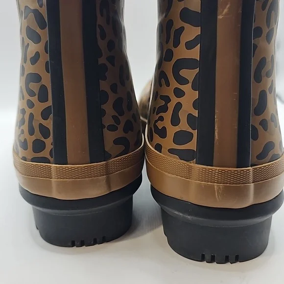 Joules cheetah print rain boots size 9 - Picture 5 of 7
